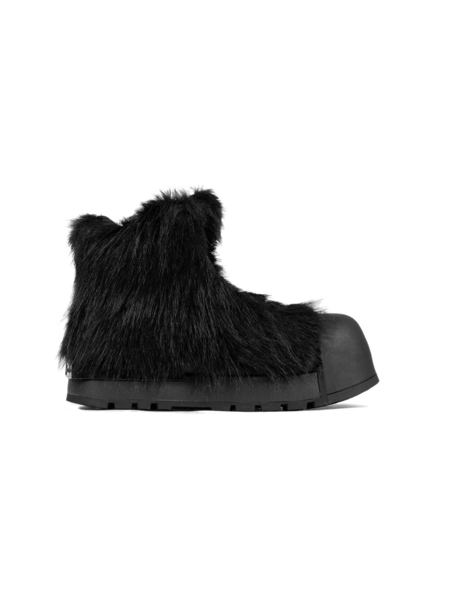"MIDNIGHT BEAST" FLUFFY BOOTS